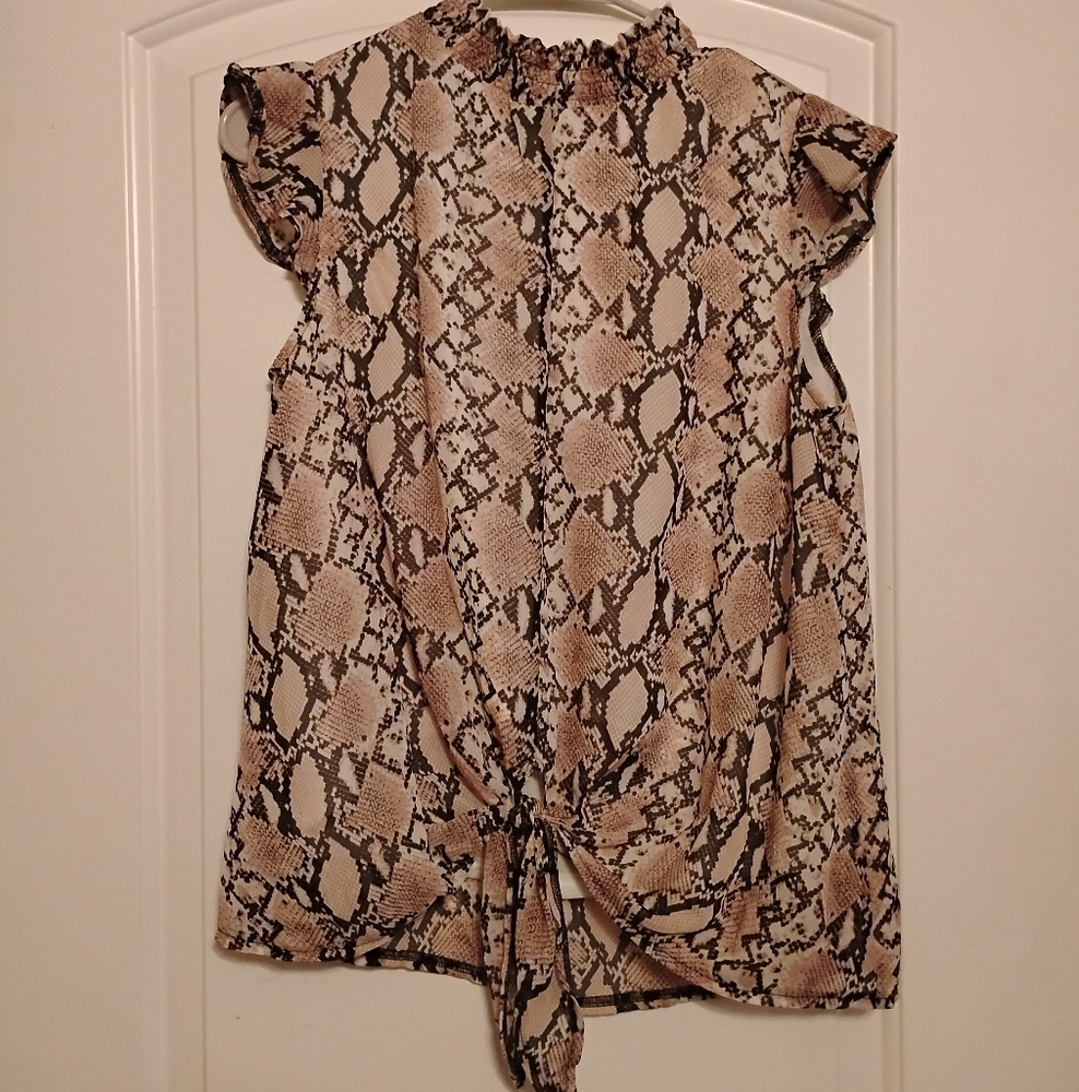 Snake Print Women's Top